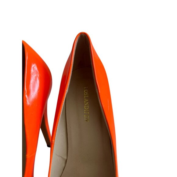 LAS LOSLANDIEN Orange Platform Heels Size 39 / US 9 - Picture 9 of 12